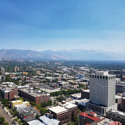 top view photo of buildings